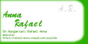 anna rafael business card